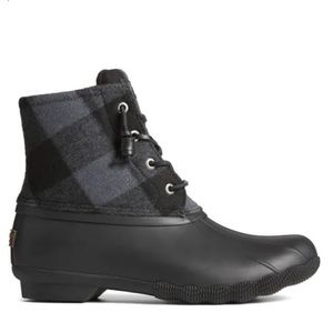 Sperry Duck Boots | Quilted Black Buffalo Check